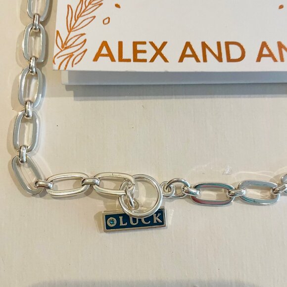 Alex and Ani 'Luck' Charm Toggle Necklace, silver - Picture 5 of 16